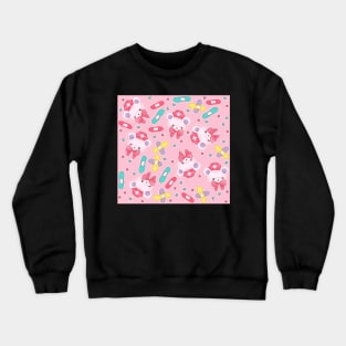 Nurse Bears and Bandages on Pink Crewneck Sweatshirt